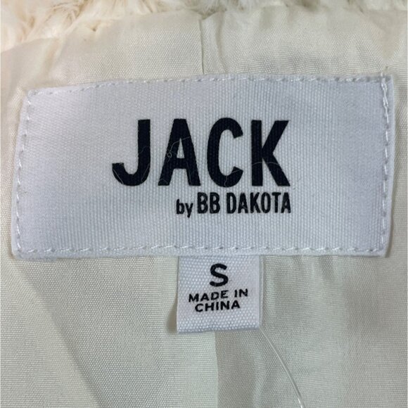Jack By BB Dakota Faux Fur Drape Vest Cream Sleeveless Womens S - New - Picture 6 of 9